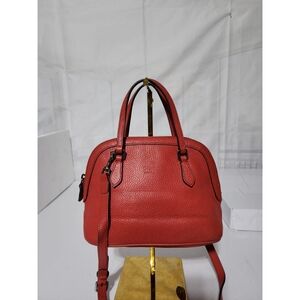 GUCCI Calfskin Mini Dome Satchel Bag Red